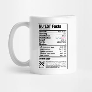 NU'EST Nutritional Facts Mug